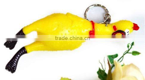 Wholesale china market small size yellow rubber Screaming Chicken relieve stress sound toys