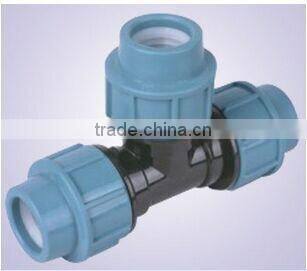 PP compression tee fittings with high good quality