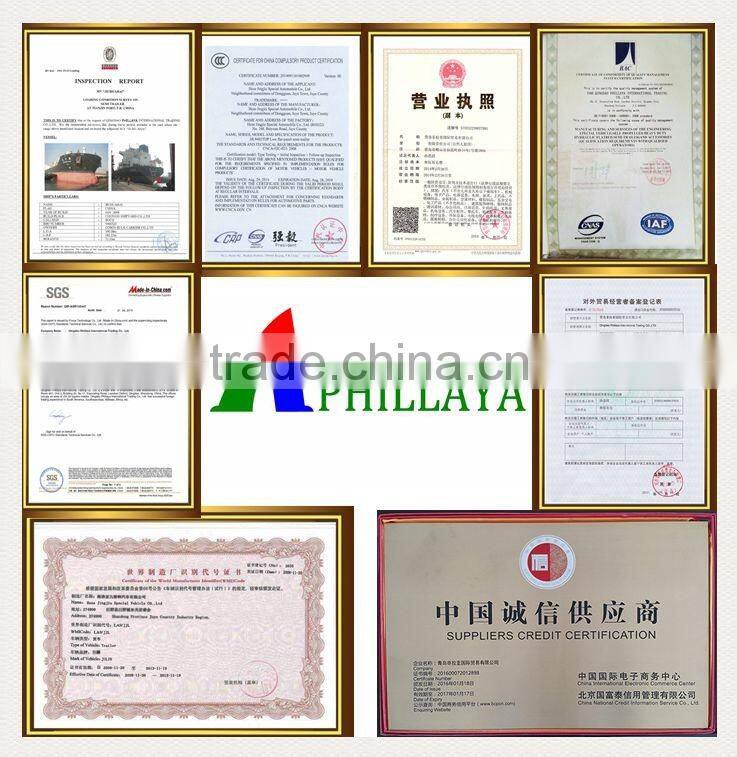 Phillaya semi trailer 2 axle 3 axle 20ton 30ton 40ton skeleton container utility trailer for sale