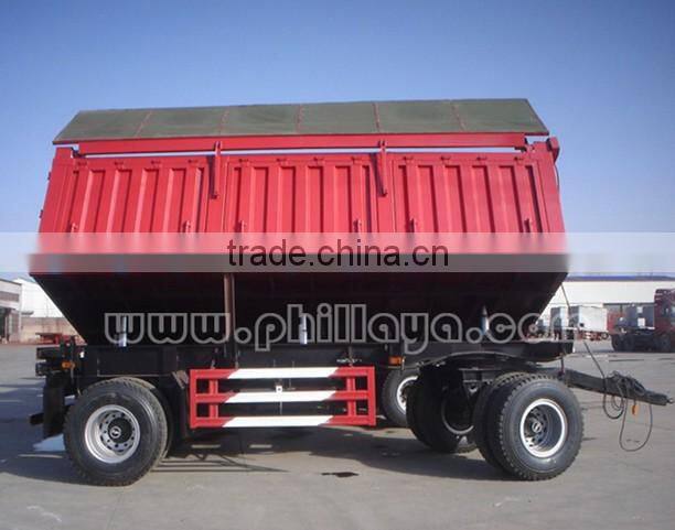 25ton 3axles Full Trailer Side Tipping Trailer