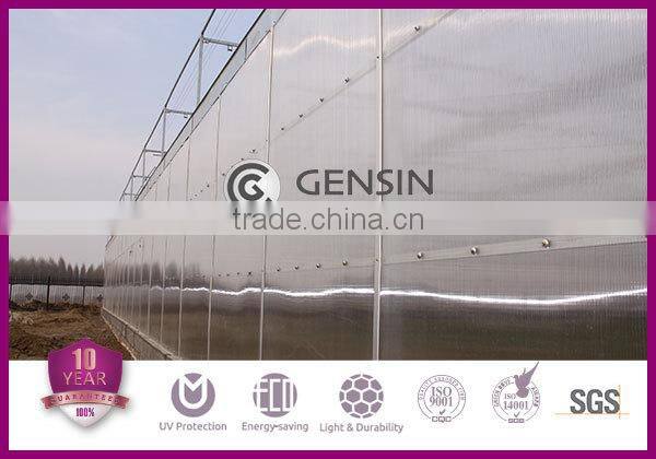 Grade A quality UV coated 4mm polycarbonate twin wall sheet