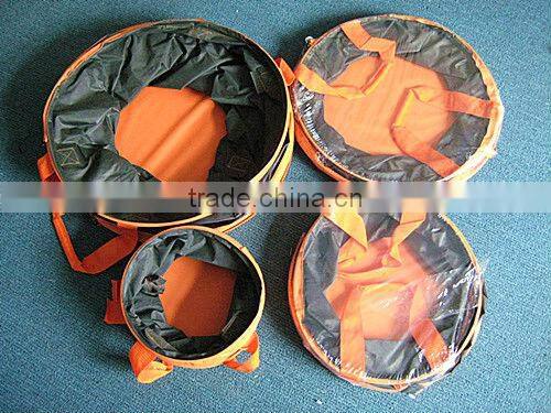2014 newest 600D polyester pop up orange garden bag for clloecting