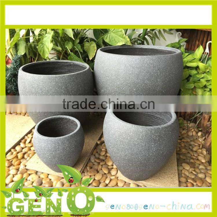 Amazing price Stackable light grey square fiberglass flower pot/planter wholesale