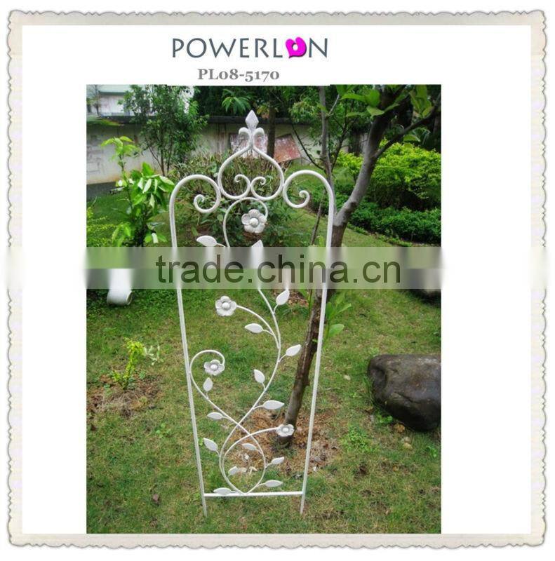 Metal flower stick garden decor