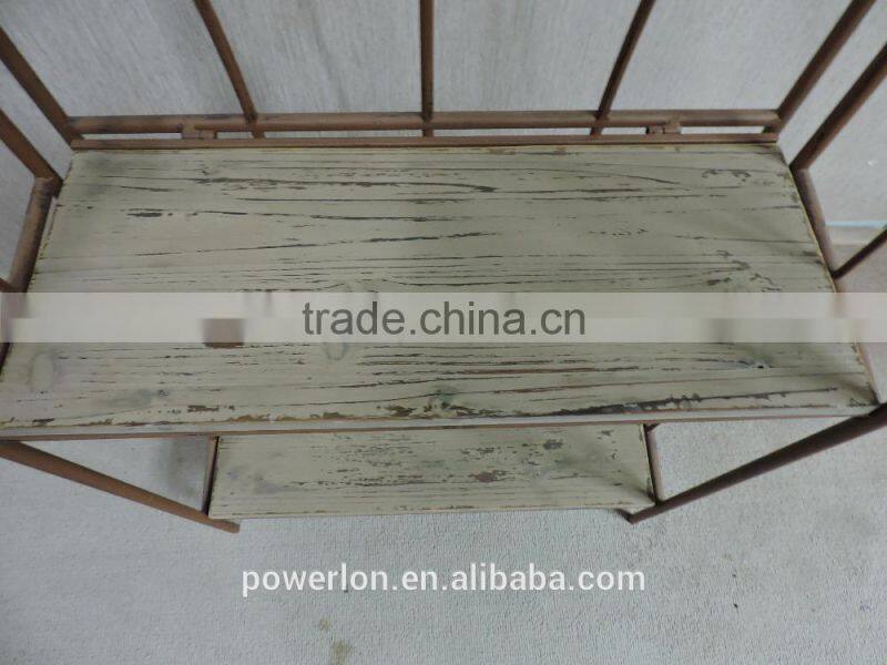 2015 New Design Antirust 3-tier wooden Folding Shelf