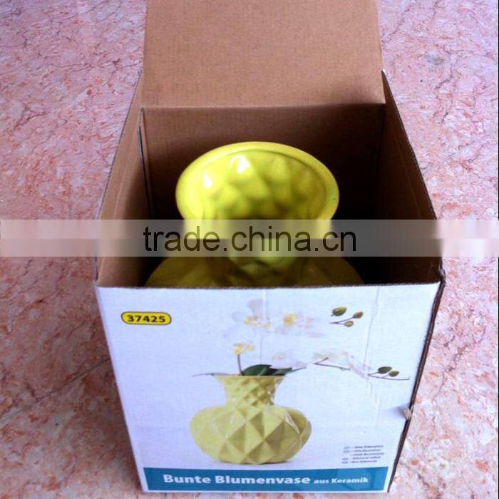 egg shape white stoneware bud vase