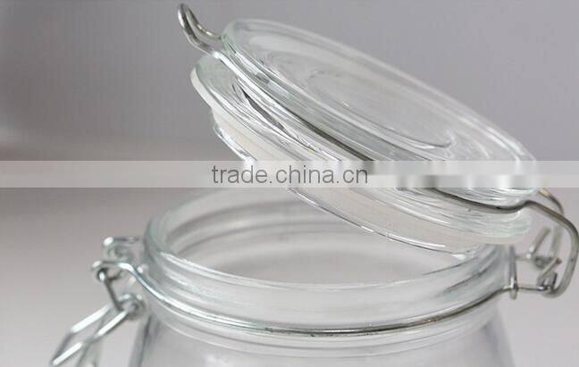 300ml--1500ml Clear glass jar for food clear glass jar for storage clear glass jar