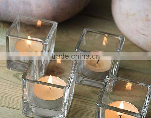 Cup type Glass Candle Holder for Home Decoration
