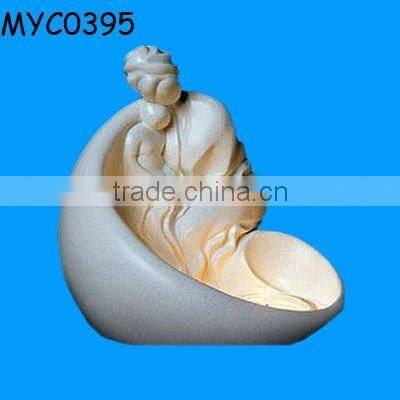 Ceramic lotus flower decoration candle stand