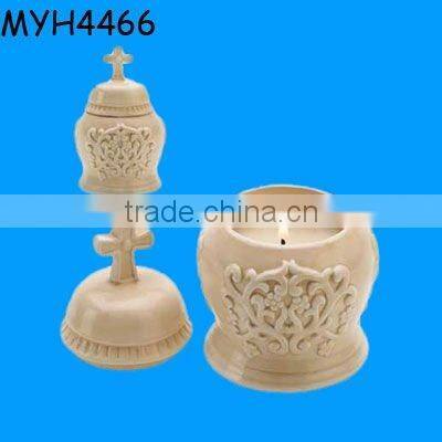 Vintage bowl shaped black candle containers