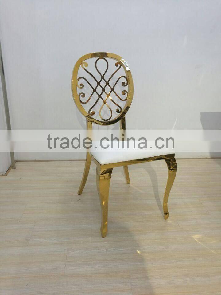 Rose gold flower shaped chair wedding chair