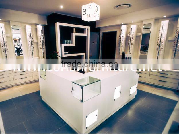 Custom sized corian made watch showcase