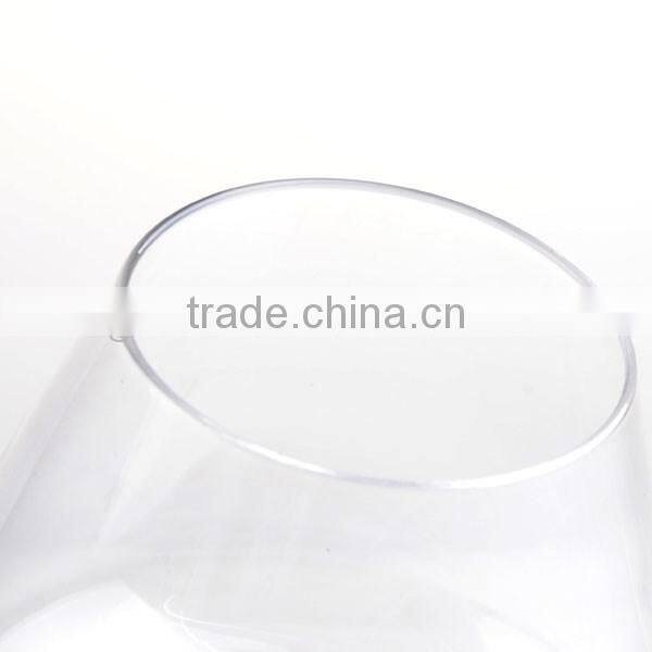 16oz clear slanted wonky tumblers wine drinking glass