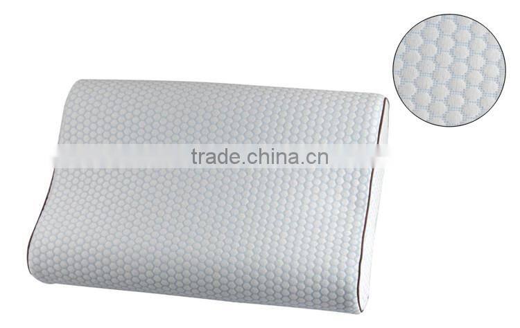 New design luxury bed pillow breathable ice silk fabric soft contour memory foam pillow