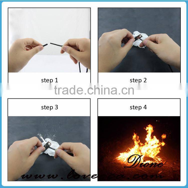 2017 New Trendy 550 Paracord Luminous Shoelace with Fire Starter & Metal Scraper Military Camping Hiking