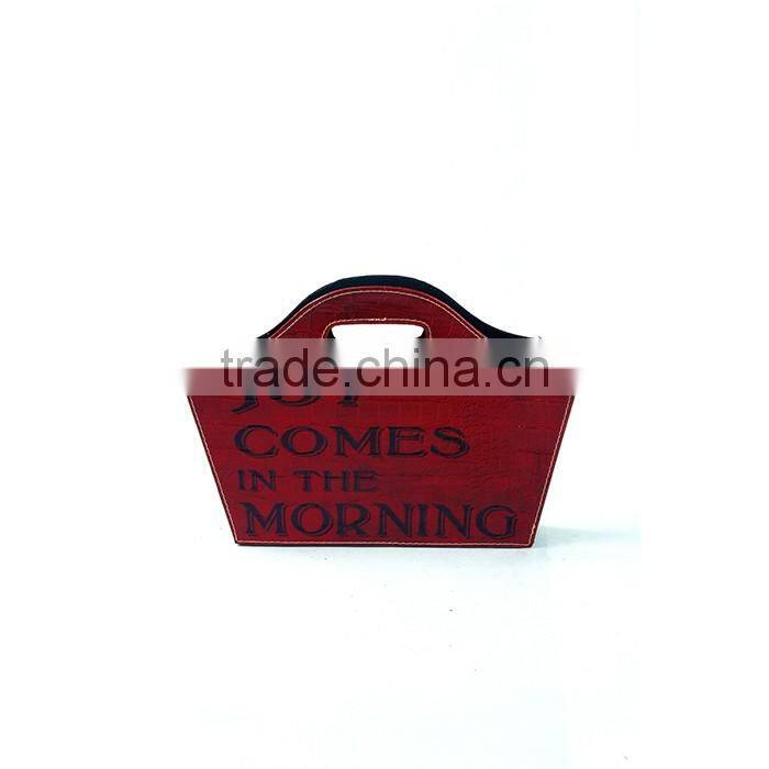 Leatherette Storage Basket Gift Basket With Handles,Red