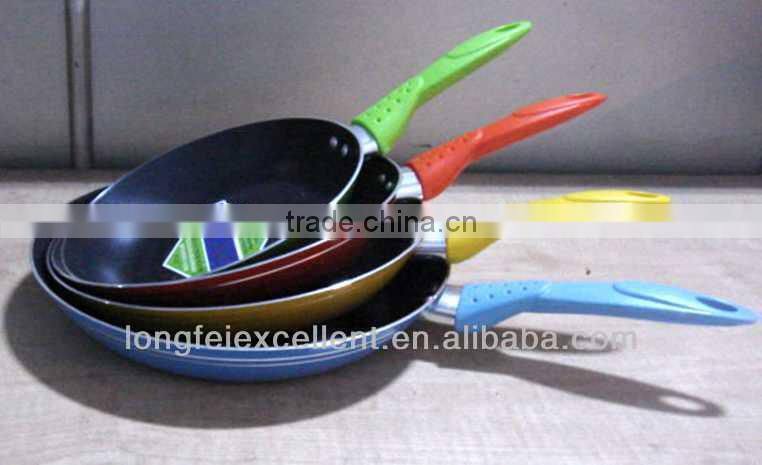 Non-stick aluminum fry pan with ceramic coating removable handle frying pan gold pan