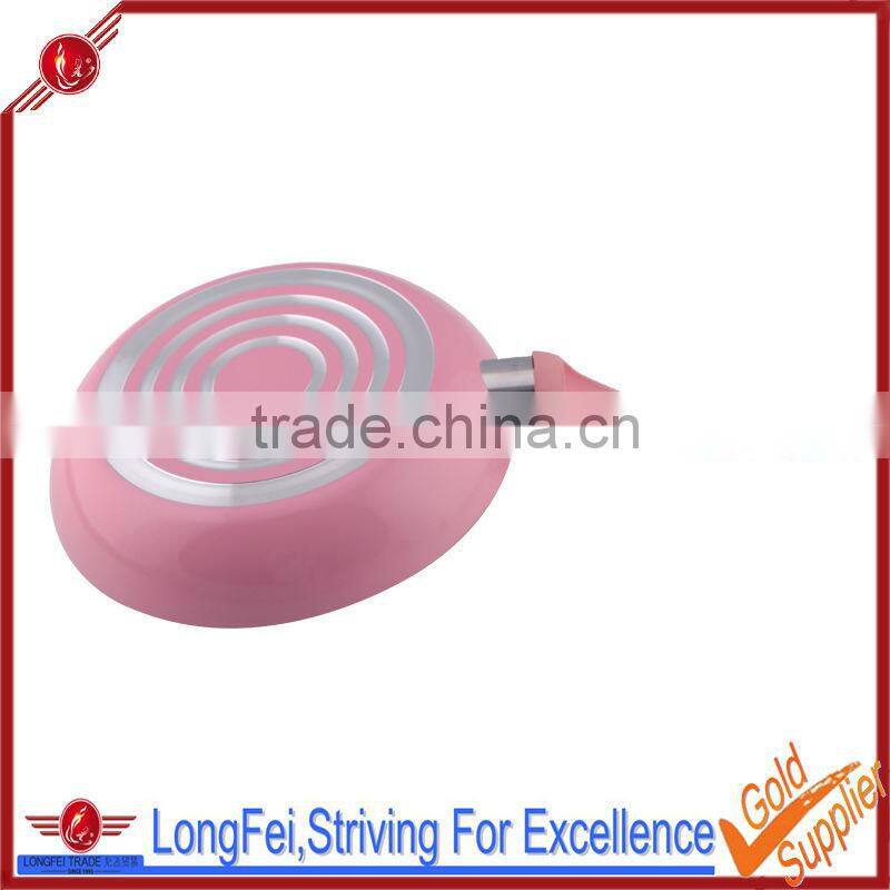 induction aluminum fry pan pink ceramic coating electric skillet