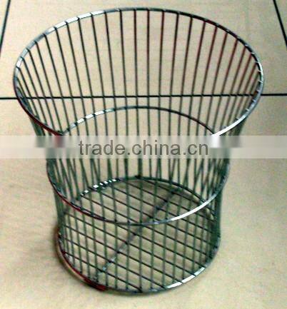 Muti-function hotel waste basket, metal with chrome plate
