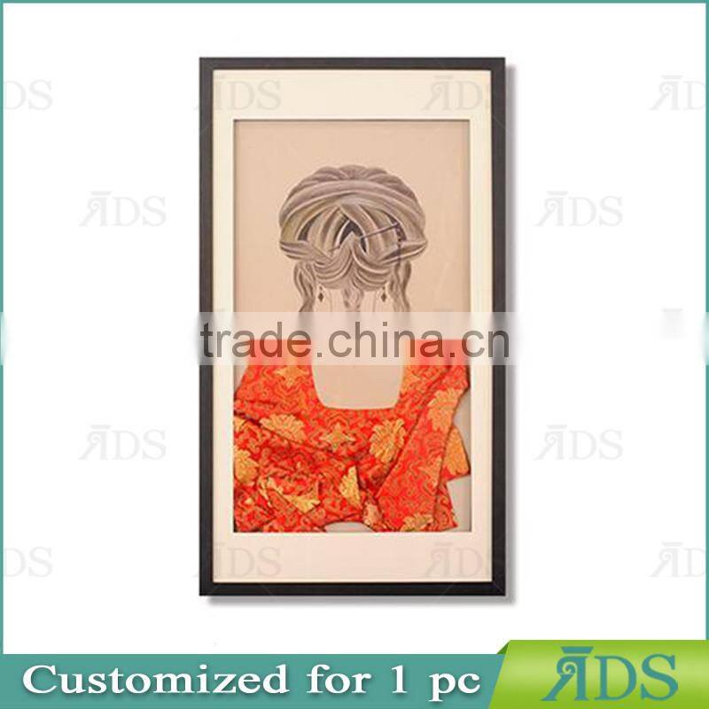 Framed Handmad fabric painting designs scenery art