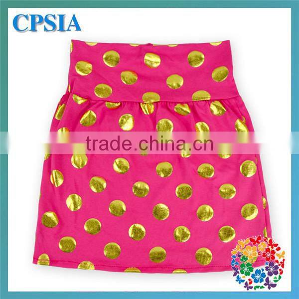 Stylish Girl Black Gold Polka Dot Ballet Wrap Cute Skirts For Kids