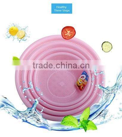 draining plastic basket for fruit and vegatables(set of 4)