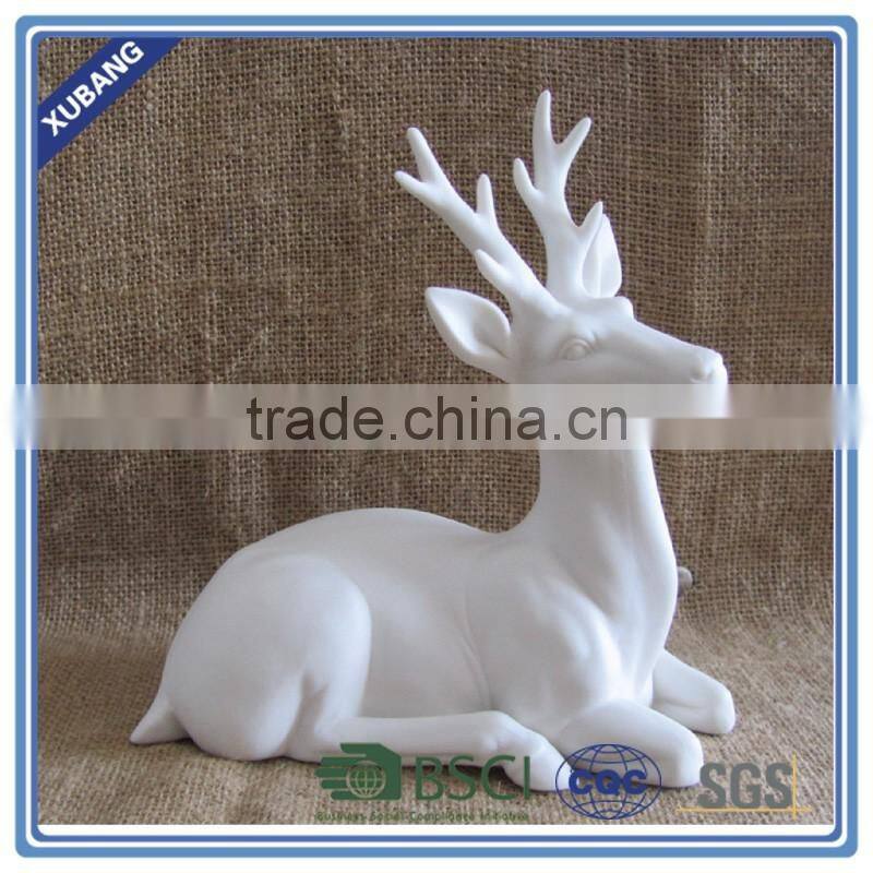 Christmas ceramic deer animal statue indoor decoration