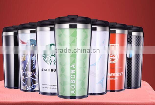 customized logo 16oz stainless steel travel mug for promotional