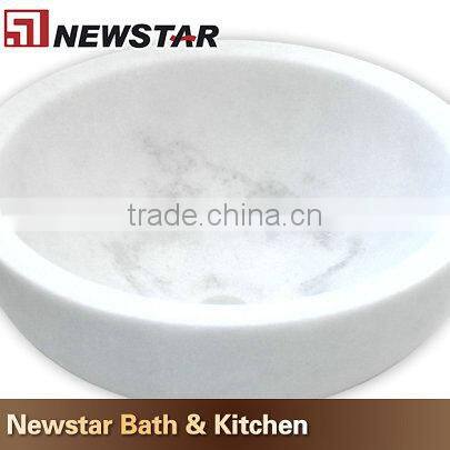 Newstar white marble bathroom sink