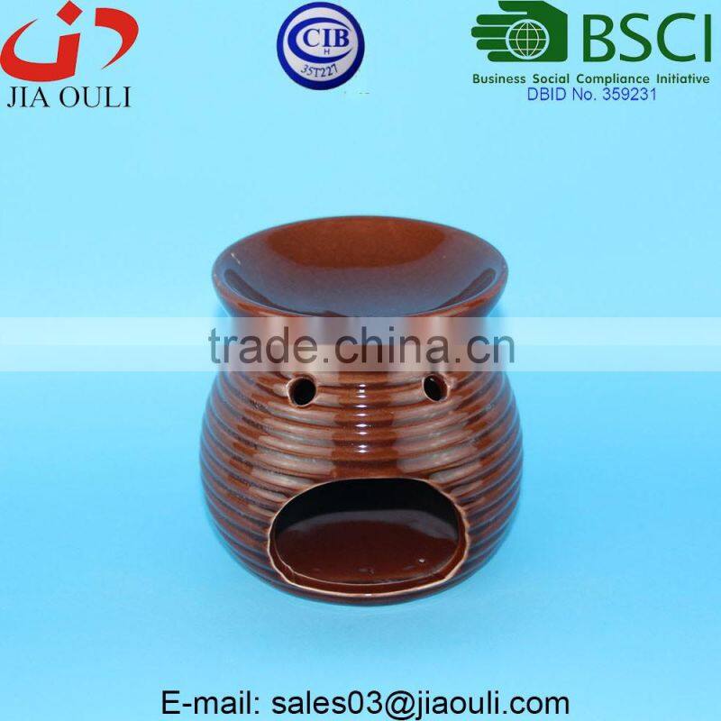 BSCI Audit factory Brown and terracotta ceramic aroma diffuser, essential oil diffuser