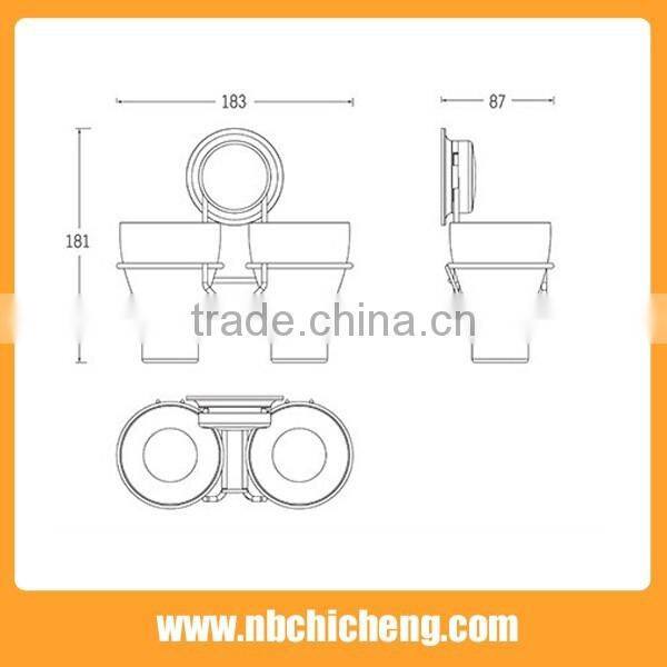 wall Cup Holder Suction Cup Bathroom Toothbrush Cup Holder double Cups Bathroom Accessories