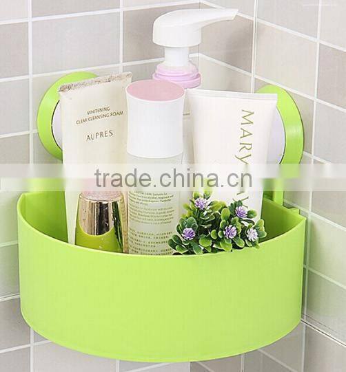 plastic Triangle Bathroom Shelves with strong Sucker