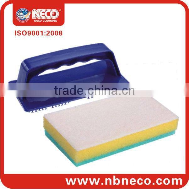 handled scrubber with sponge