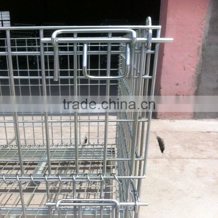 2015Warehouse folding steel roller container