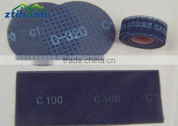 Fiberglass screen sheet roll round disc types for sanding wall