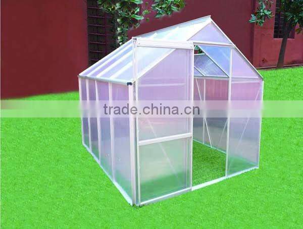 6x8ft aluminum frame green house for home&garden
