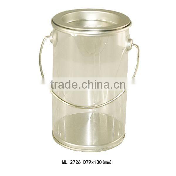 Metal tin bucket with PVC body
