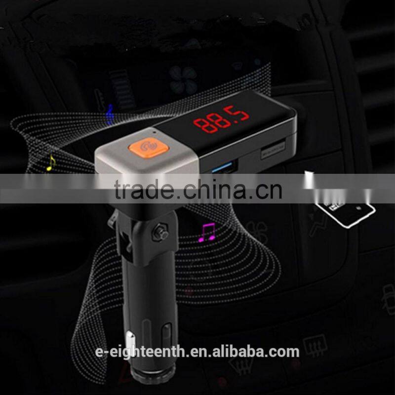 2016 new arrival USB Car Charger model Bluetooth handsfree Car FM Transmitter MP3 Player