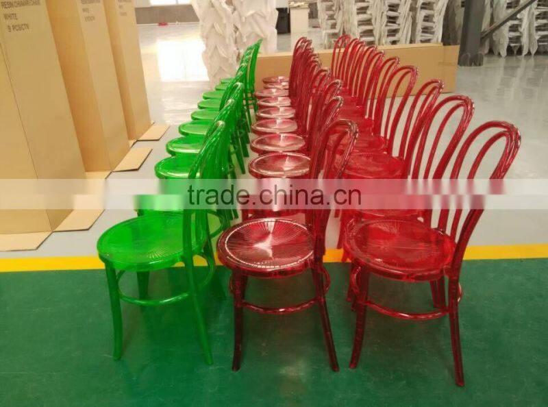 black resin Thonet chair hotel dining chair resin chair