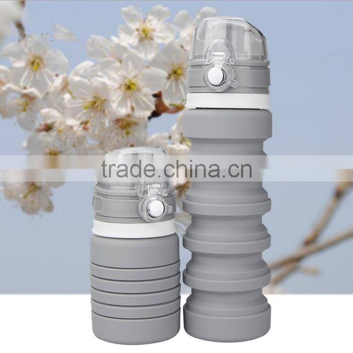 UCHOME TOP Hot Sale Outdoor 100% Food Grade Travel Foldable Collapsible Silicone Water Bottle