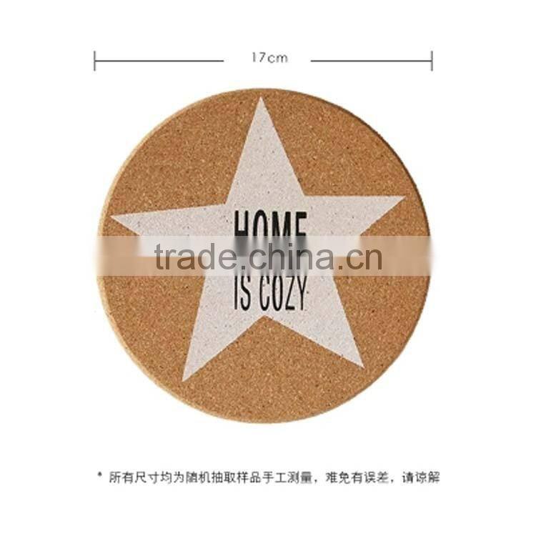 Custom sublimation blank cork coasters soft wood coasters coffee cups mats