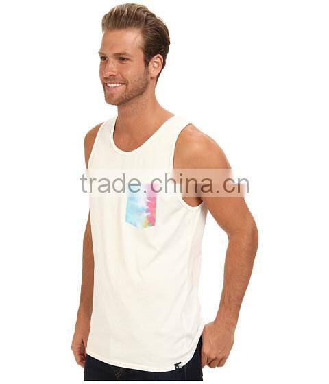 Custom Mens Sports Cotton Wholesale Plain White Tank Top