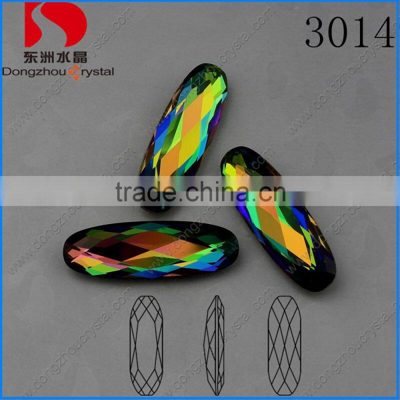 Point back decorative crystal glass beads for evening dresses