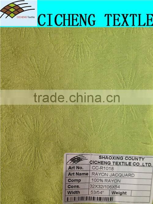 shaoxing 100% rayon dresses yarn dye rayon challis spun rayon