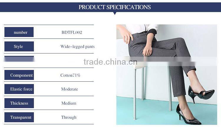 Casual business suit pants nine pants dress show small occupation all-match smoke tube small straight legged trousers custom
