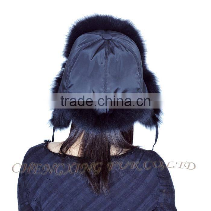 CX-C-38T Alibaba Wholesale China Fashion Cheap Beanie/ Unisex Fox Fur Knitted Hat