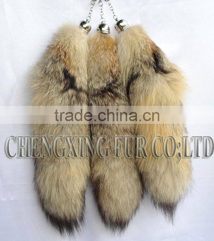 CX-R-41 Genuine Fox Fur Tail Key Ring