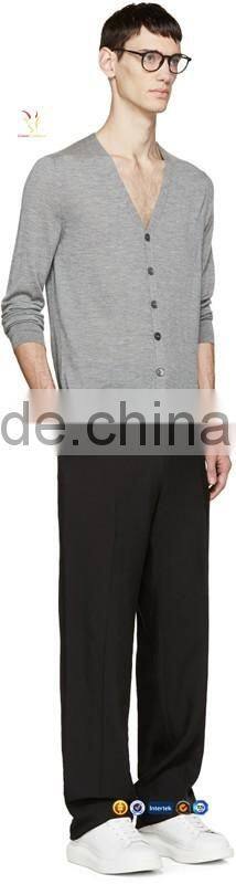 2016 Latest Mens Grey Cashmere Cardigan Sweaters