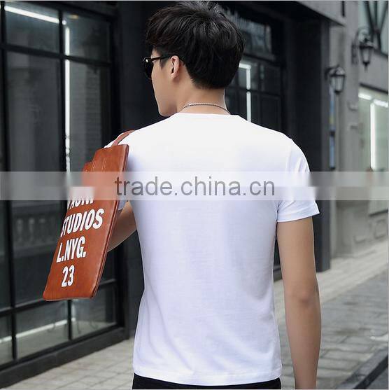 Wholesale Man Clothes 2016 Fitness Tshirt White T-shirt OEM/ODM