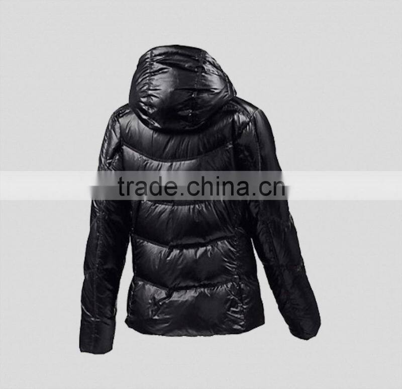 New design lightweight down quilted jacket with hood